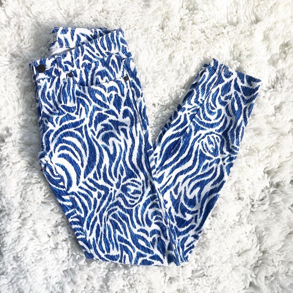 Vineyard Vines Nautical Zebra stripe Skinny Jeans sz 00 - Picture 2 of 5